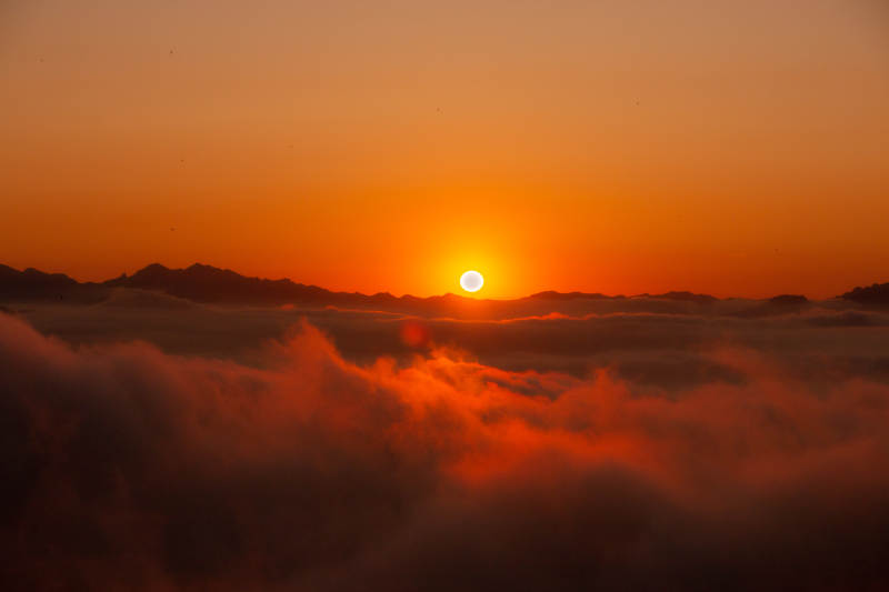 云海日出 霞光万丈图片