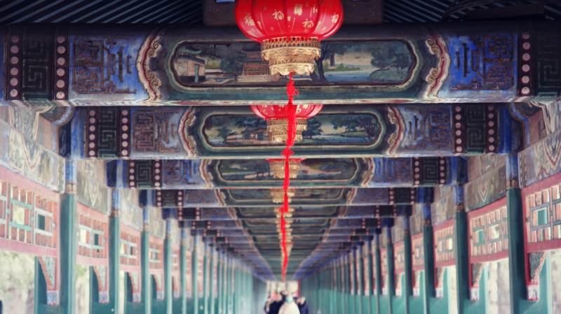 颐和园长廊图片