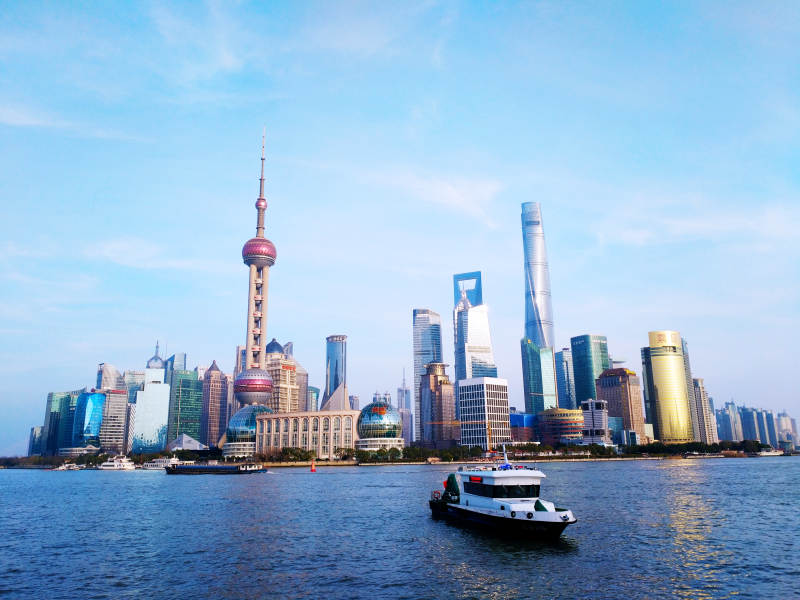 上海外滩天际线风光图片