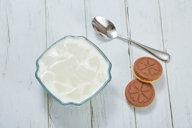 酸奶配饼干 美味早餐图片