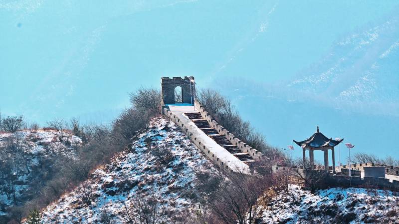 河北长城雪景 山河壮丽图片