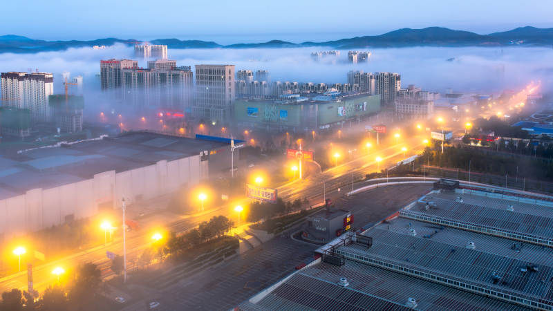 吉林市平流雾图片