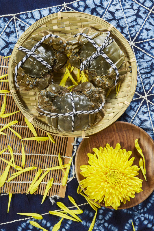 秋日蟹宴 菊花相伴图片