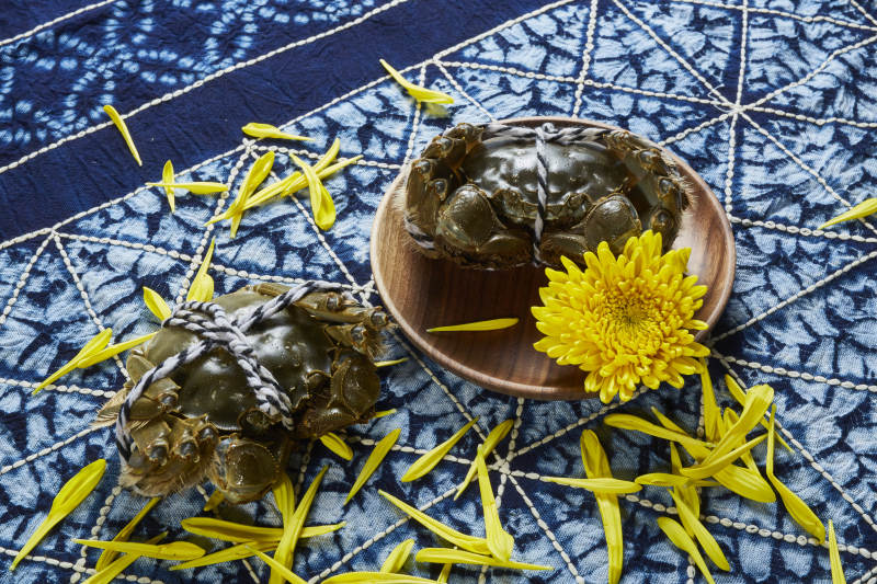 秋日蟹宴 菊香四溢图片