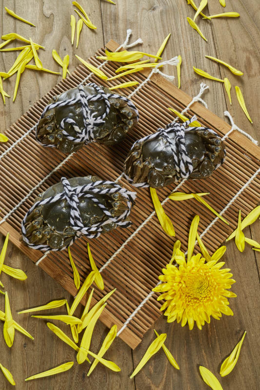 秋日蟹宴 菊花相伴图片
