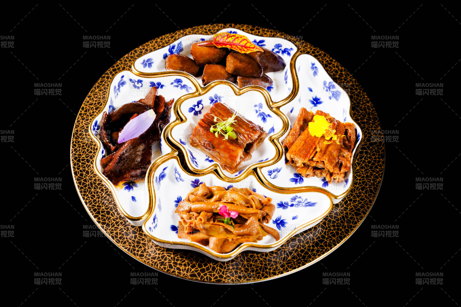 中式精美拼盘美食图片