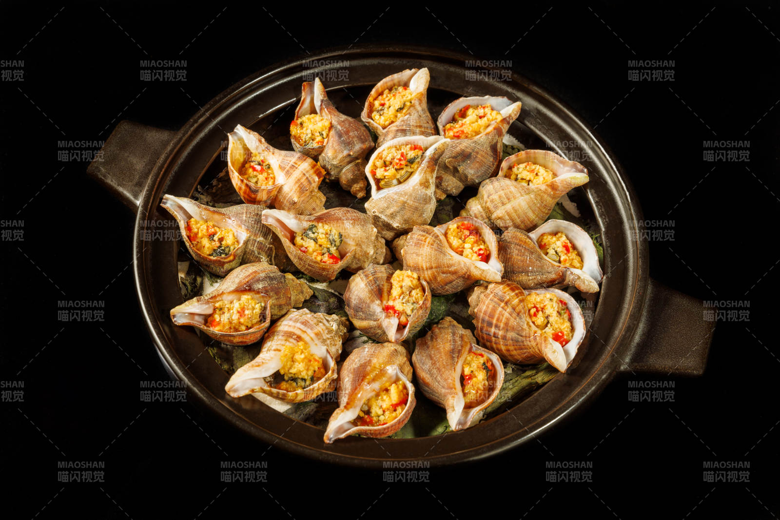 蒜蓉蒸海螺图片