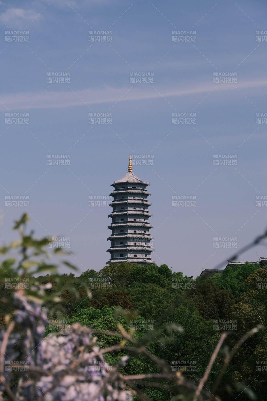 濮院古镇古塔图片