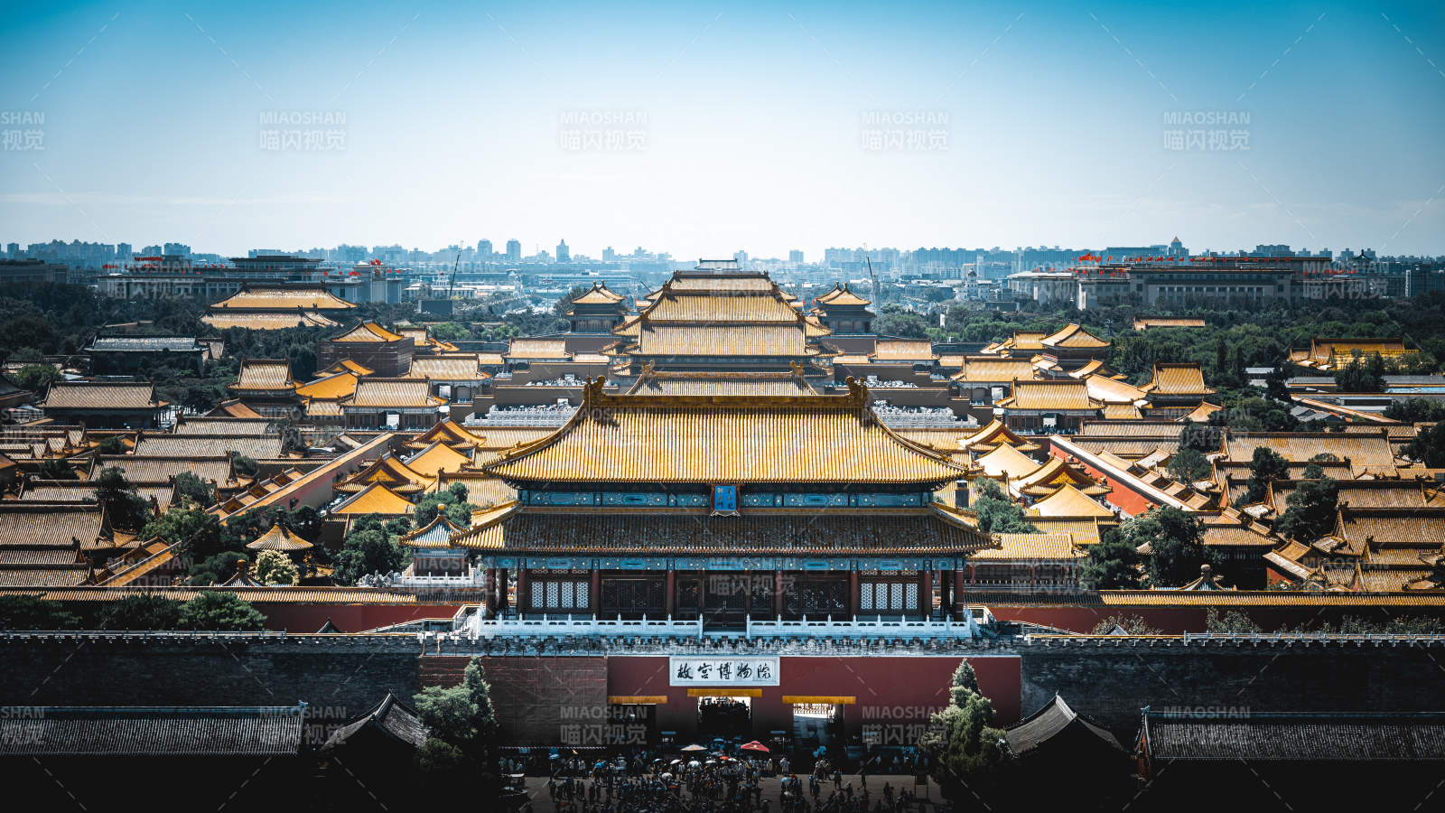 故宫全景 古建筑群壮观图片