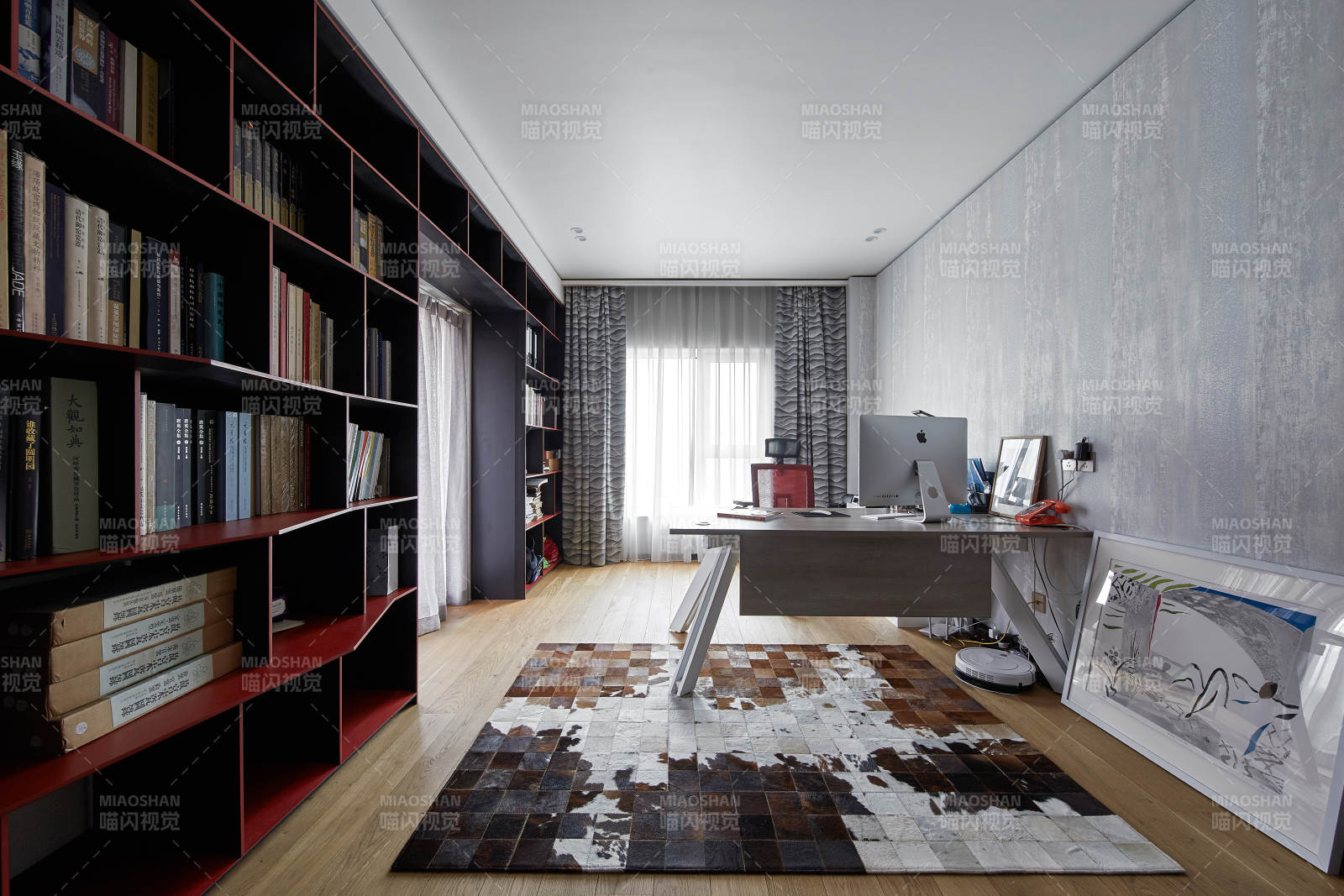 现代简约书房设计图片