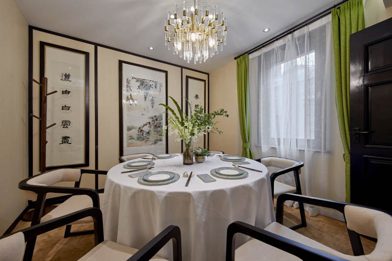 中式典雅餐厅布置图图片