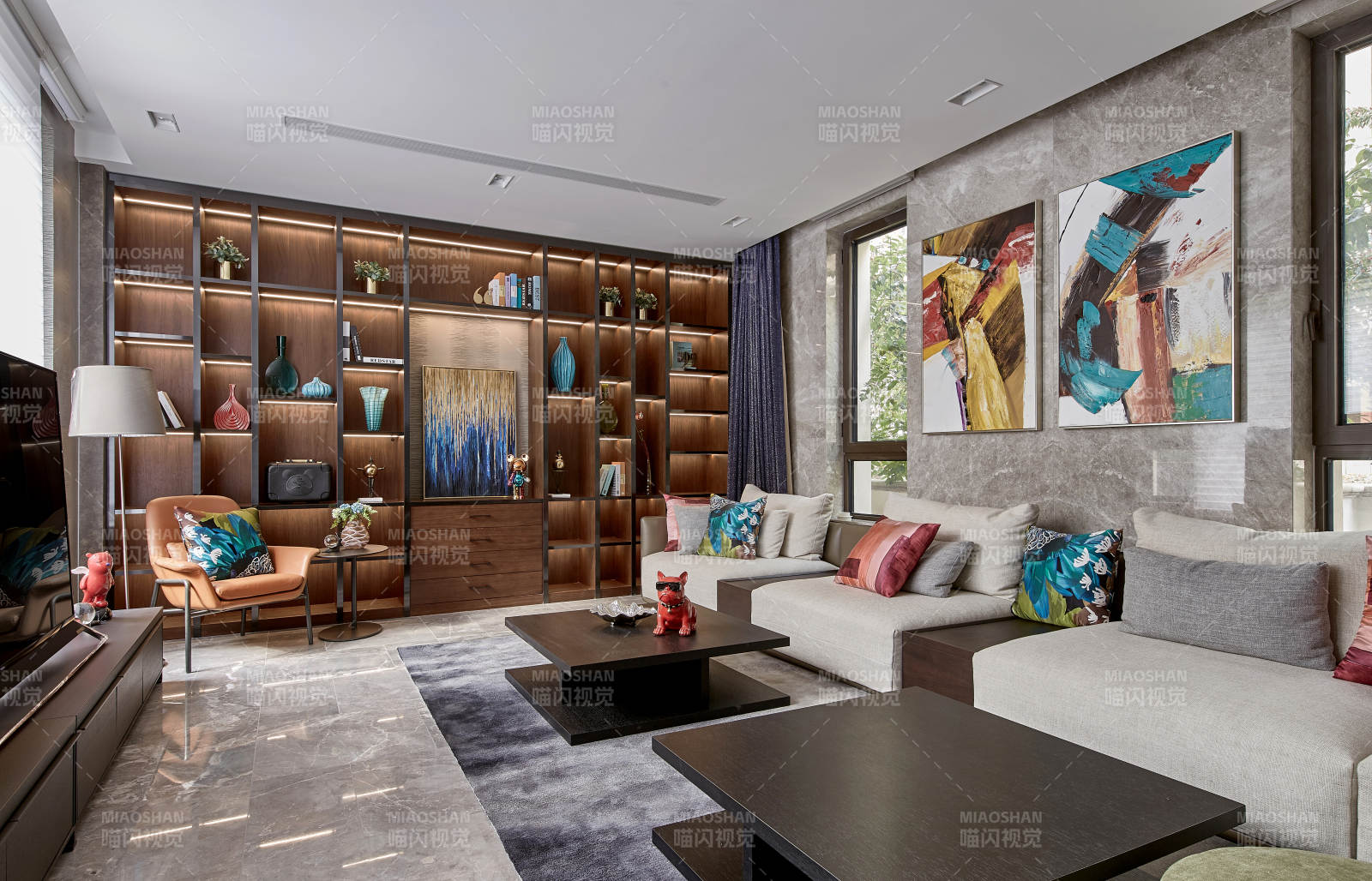 现代客厅软装设计实景图片