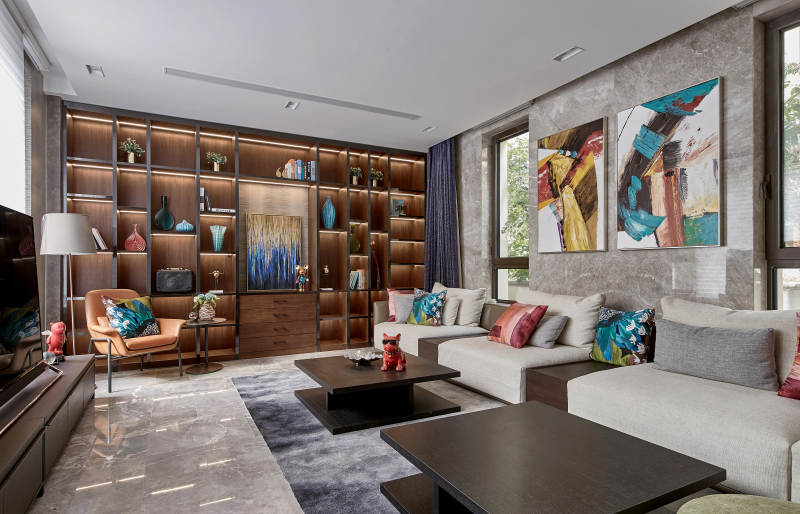 现代客厅软装设计实景图片