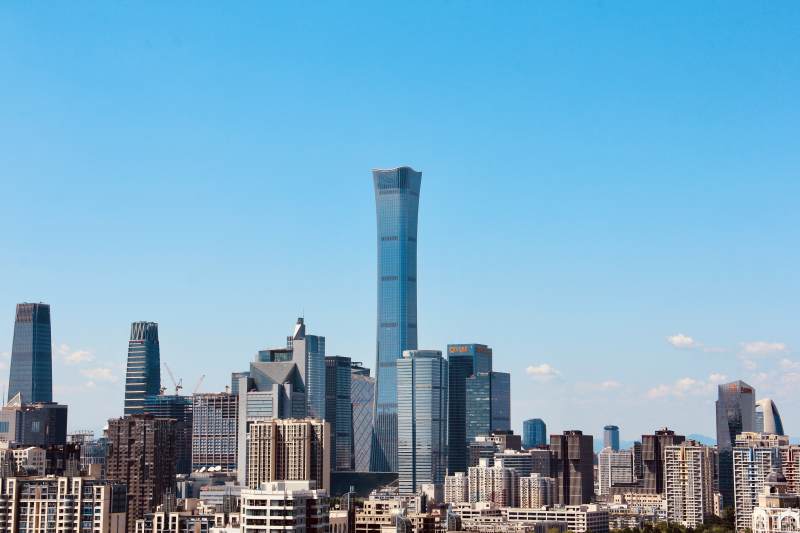 北京CBD高楼群景图片