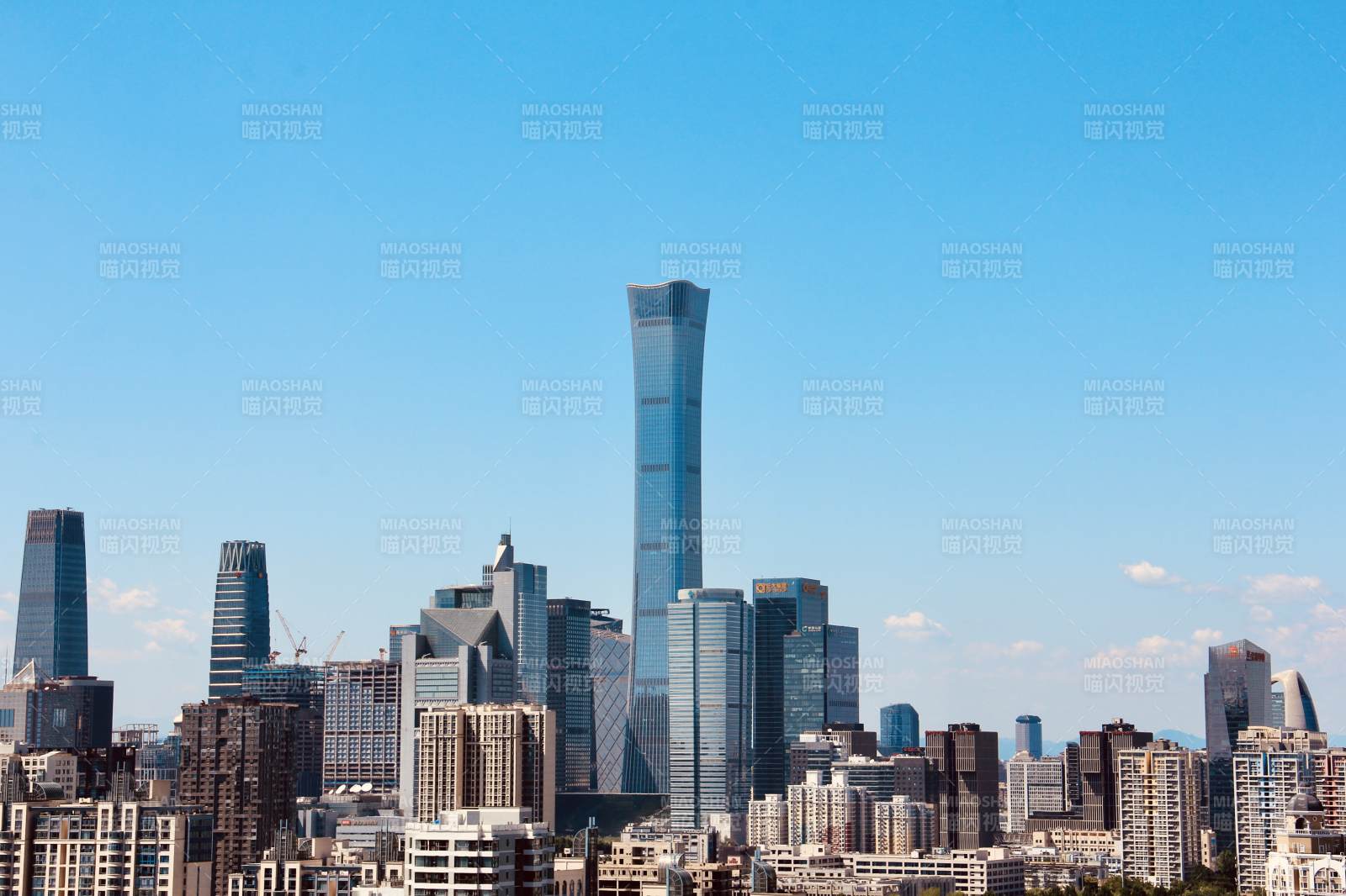 北京CBD高楼群景图片