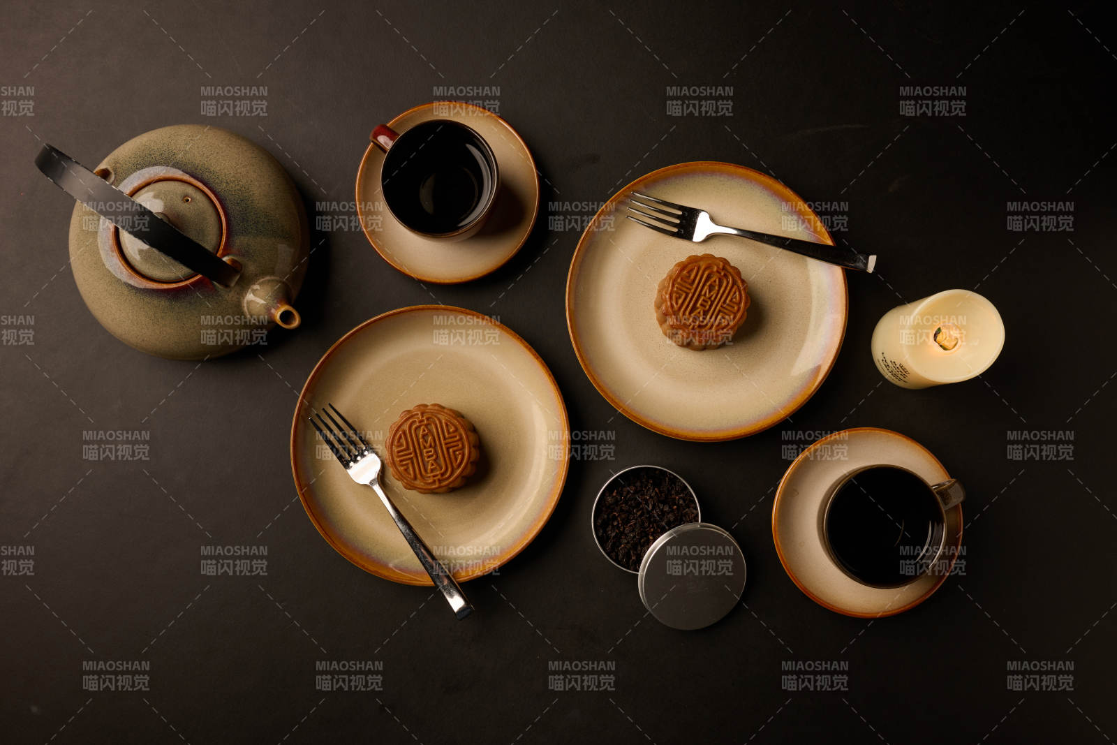 中秋月饼与茶点雅集图片