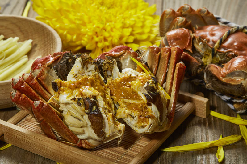 清蒸大闸蟹 美味佳肴图片