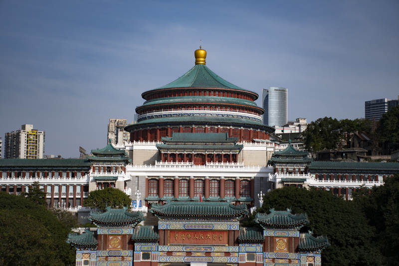 重庆人民大礼堂全景图片