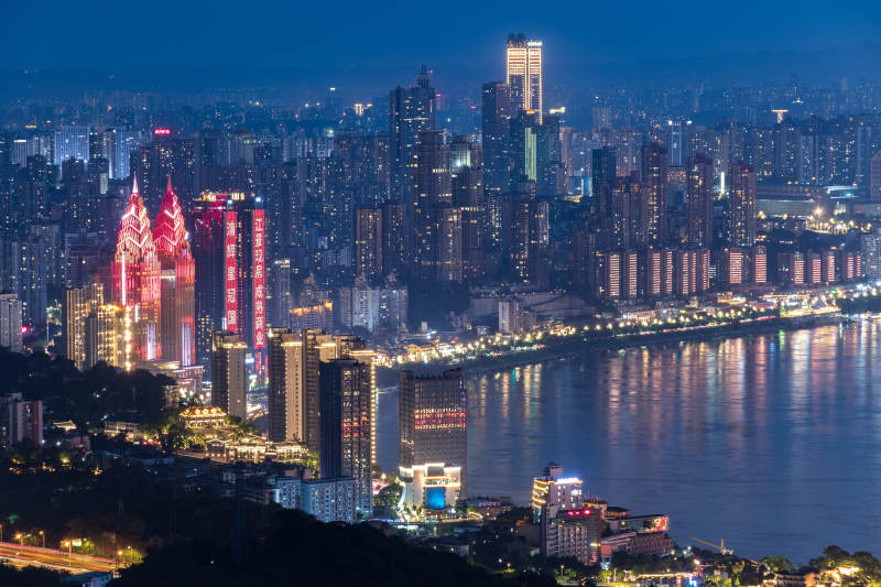 夜景璀璨的重庆风光图片