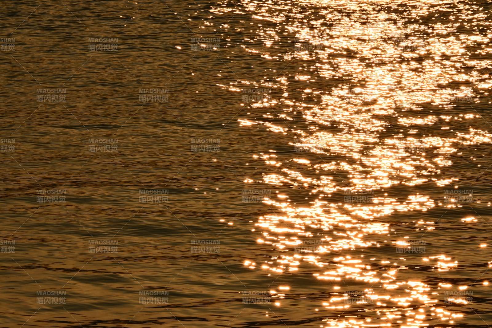 金色波光粼粼的水面图片
