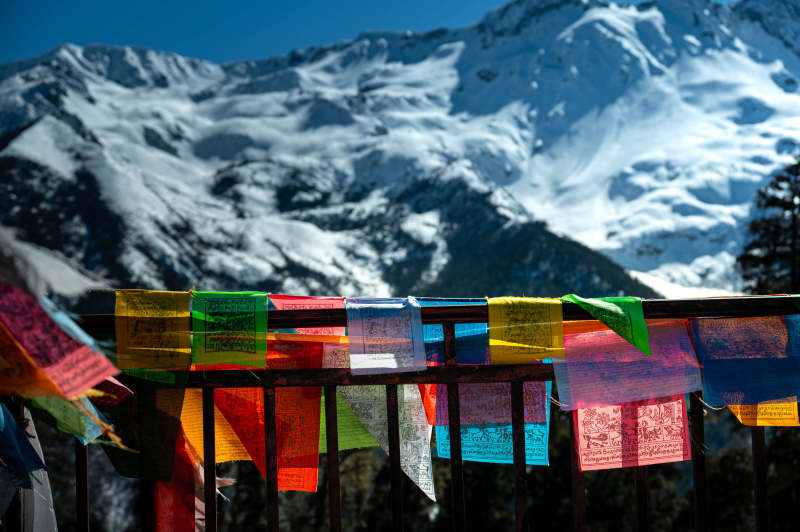 白马雪山 经幡图片