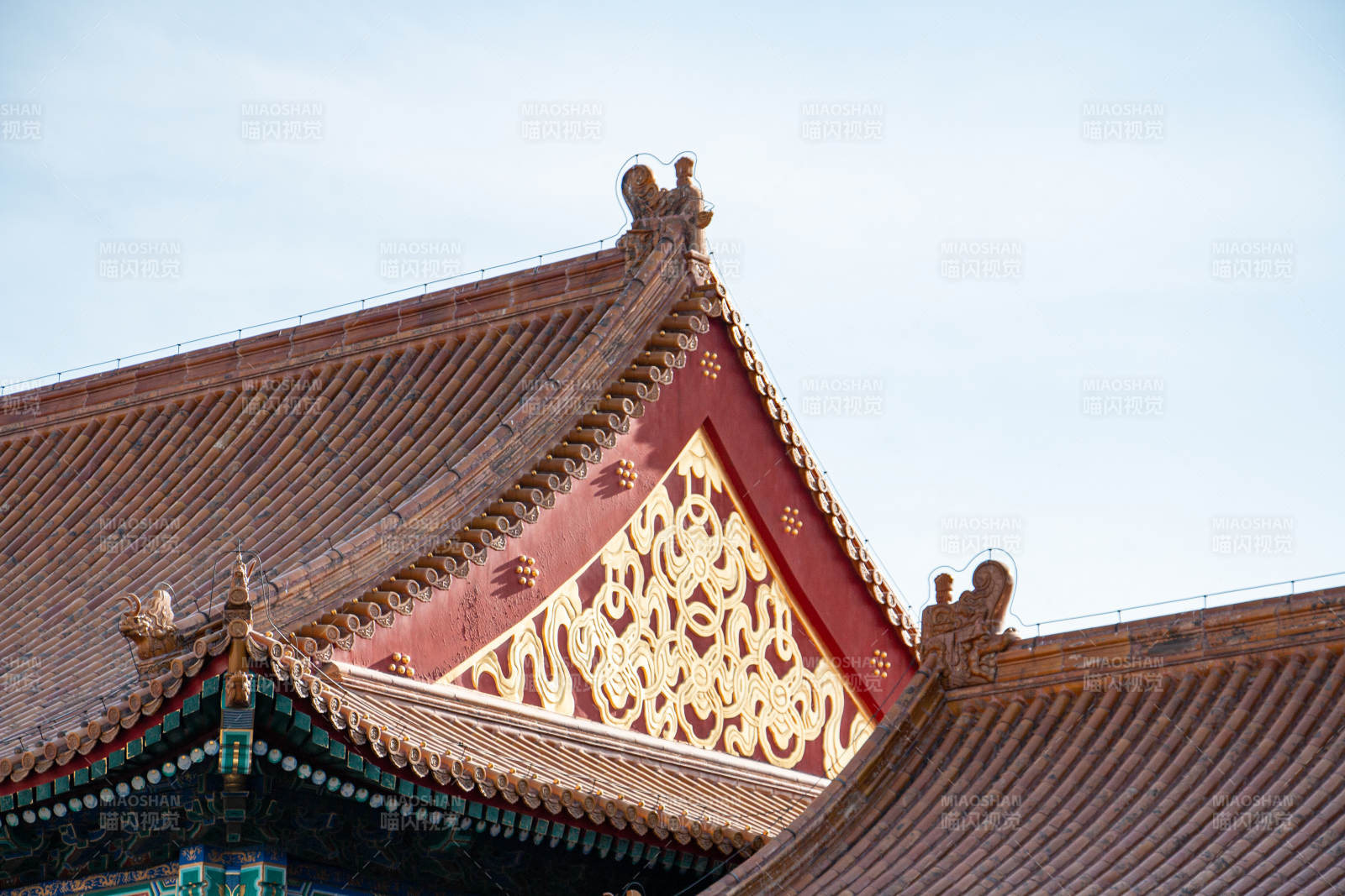 故宫屋顶的精美装饰图片