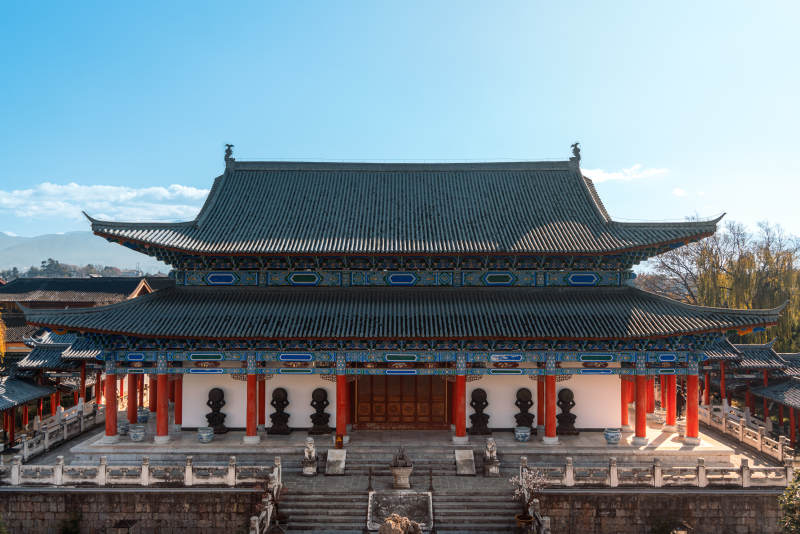 云南丽江木府古建筑图片