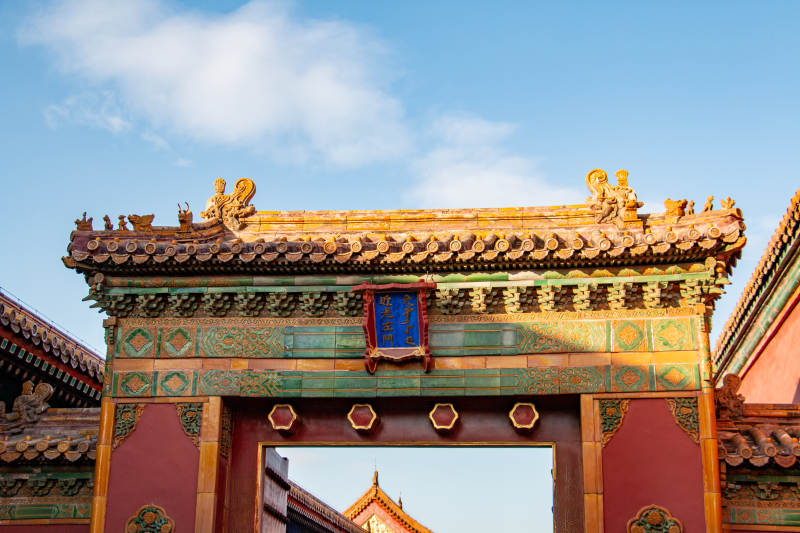 故宫门楼细节特写图片