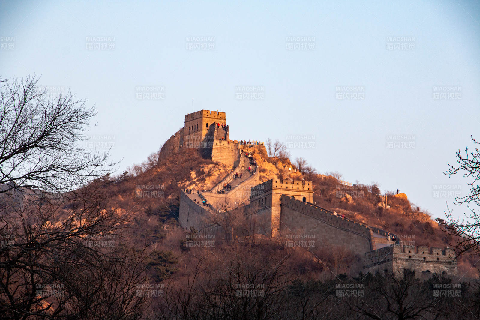 长城日落 壮丽景色图片