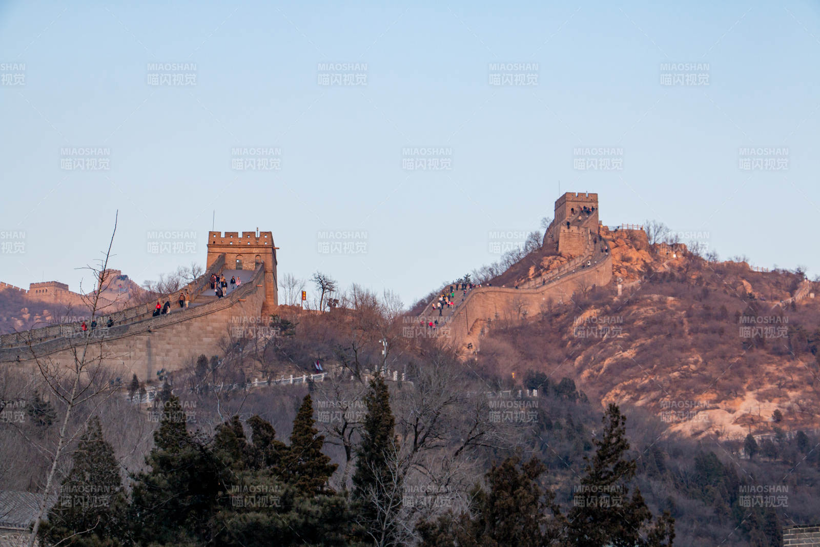 长城日落 壮丽景色图片