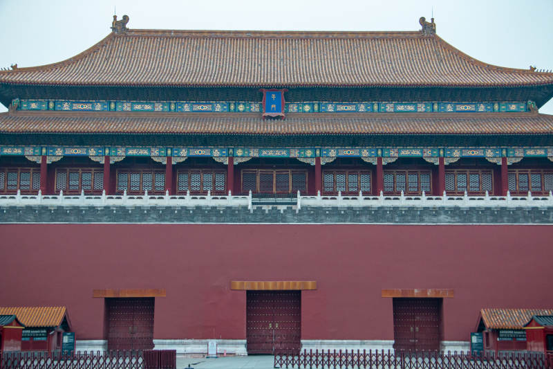 故宫红墙飞檐建筑图片