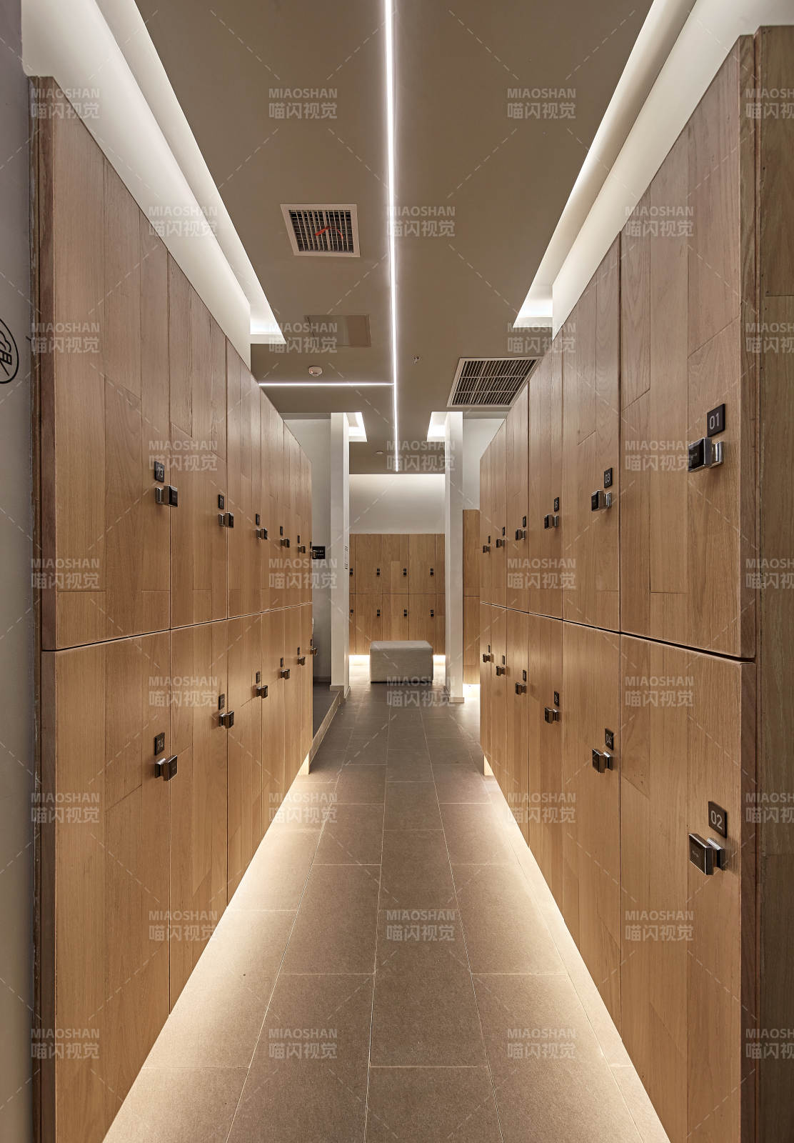 现代木质储物柜走廊设计图片