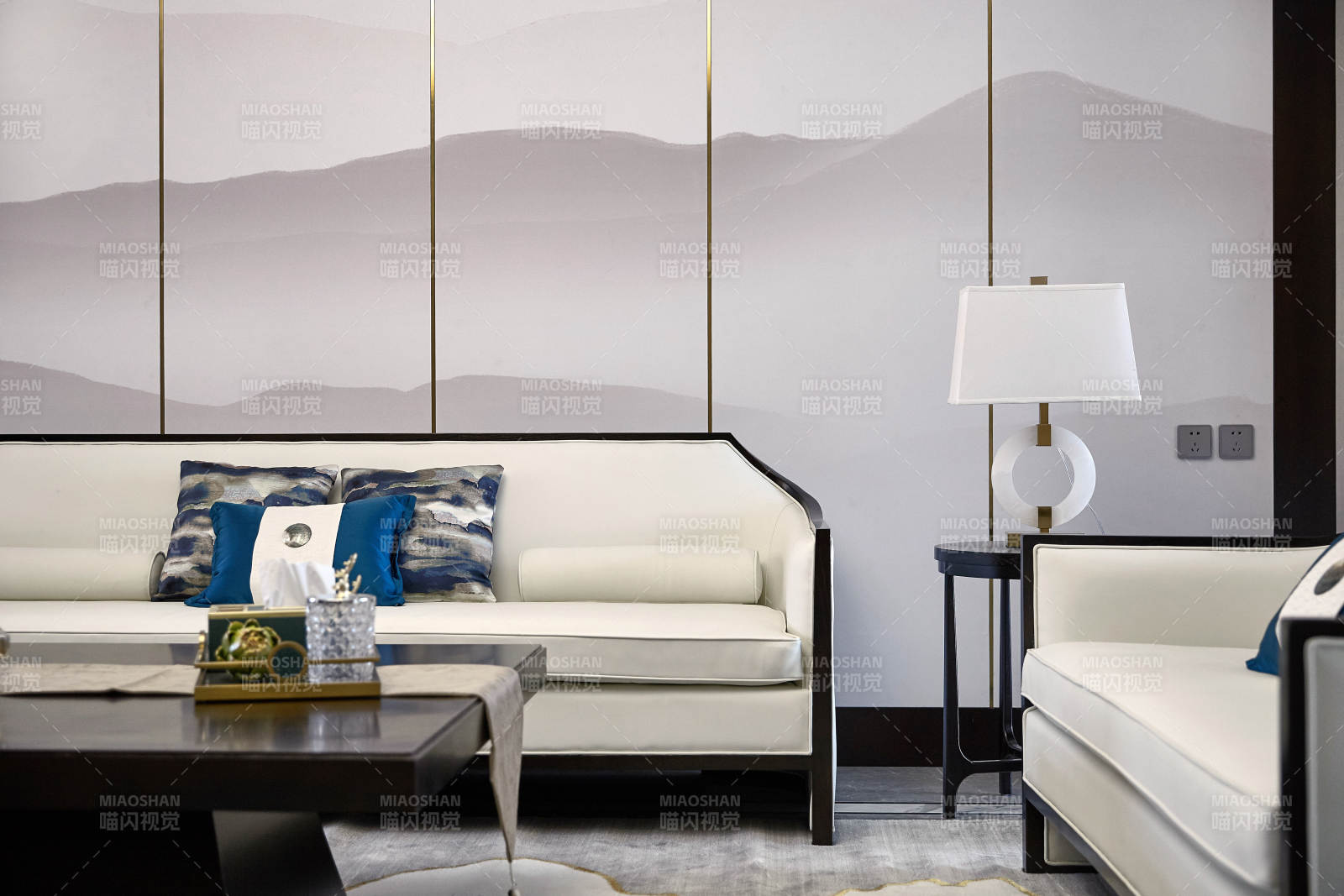 现代新中式简约客厅设计图片