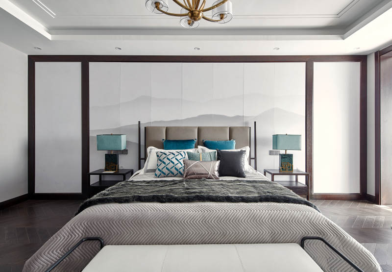 现代简约新中式卧室设计图片