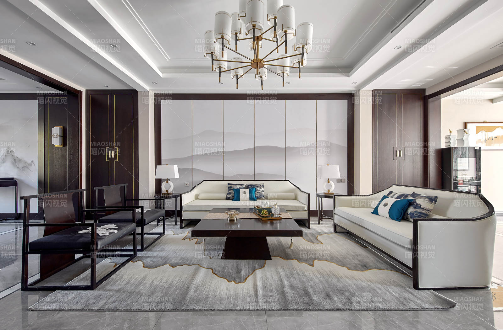 现代中式客厅设计图片