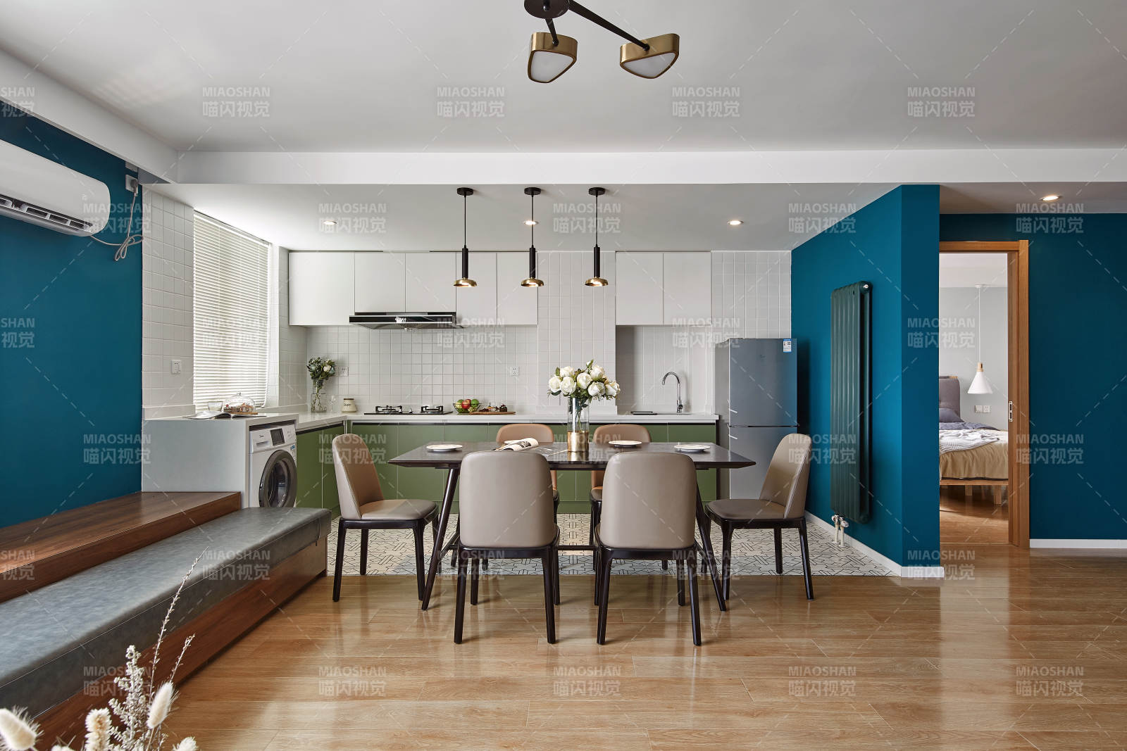 现代简约厨房餐厅设计图片