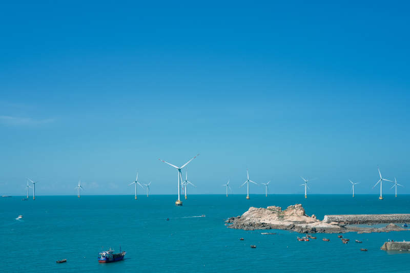 平潭海上风力发电场风光图片