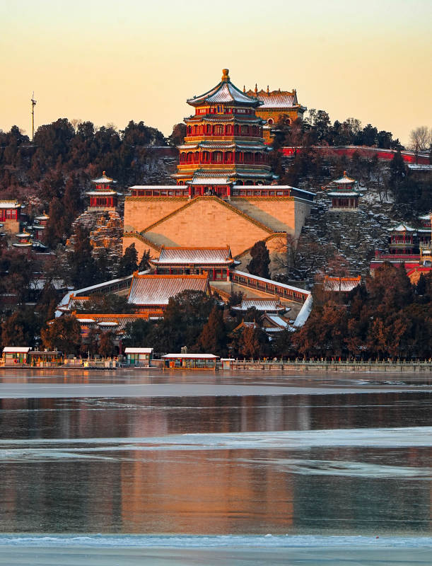 颐和园冬日美景图片