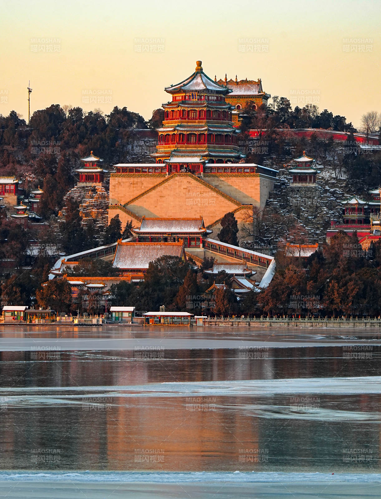 颐和园冬日美景图片