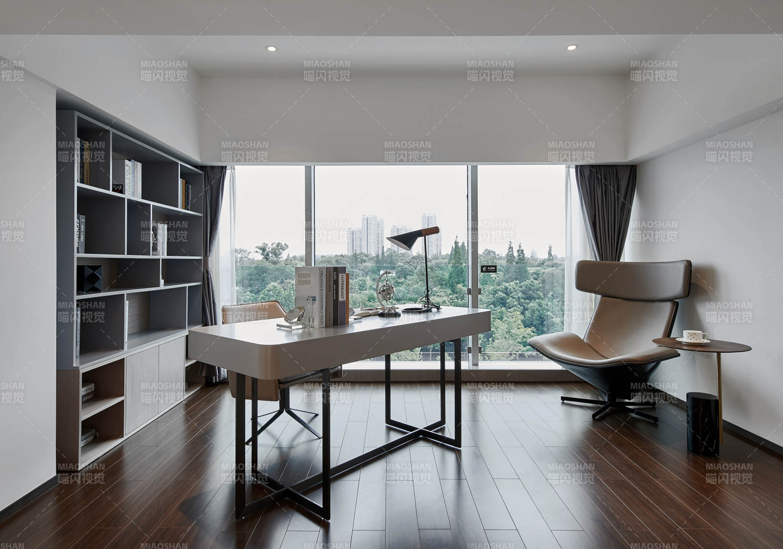 现代简约书房设计图片