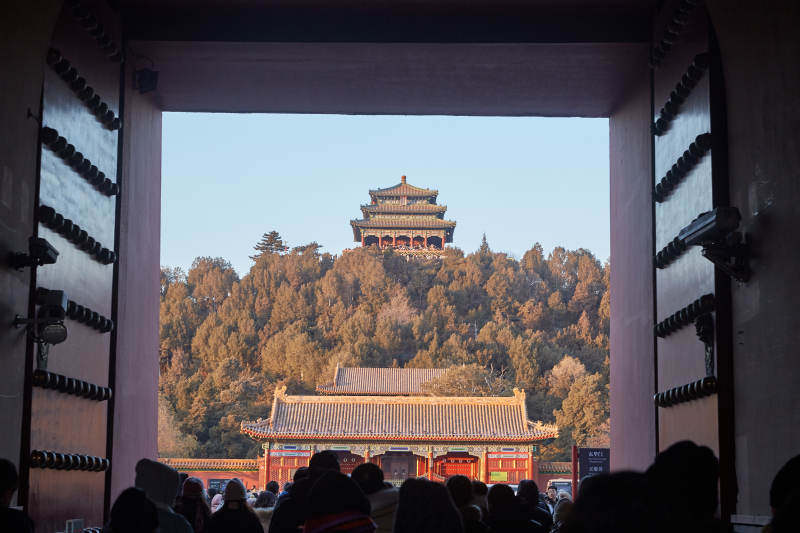 故宫景山公园远眺图片