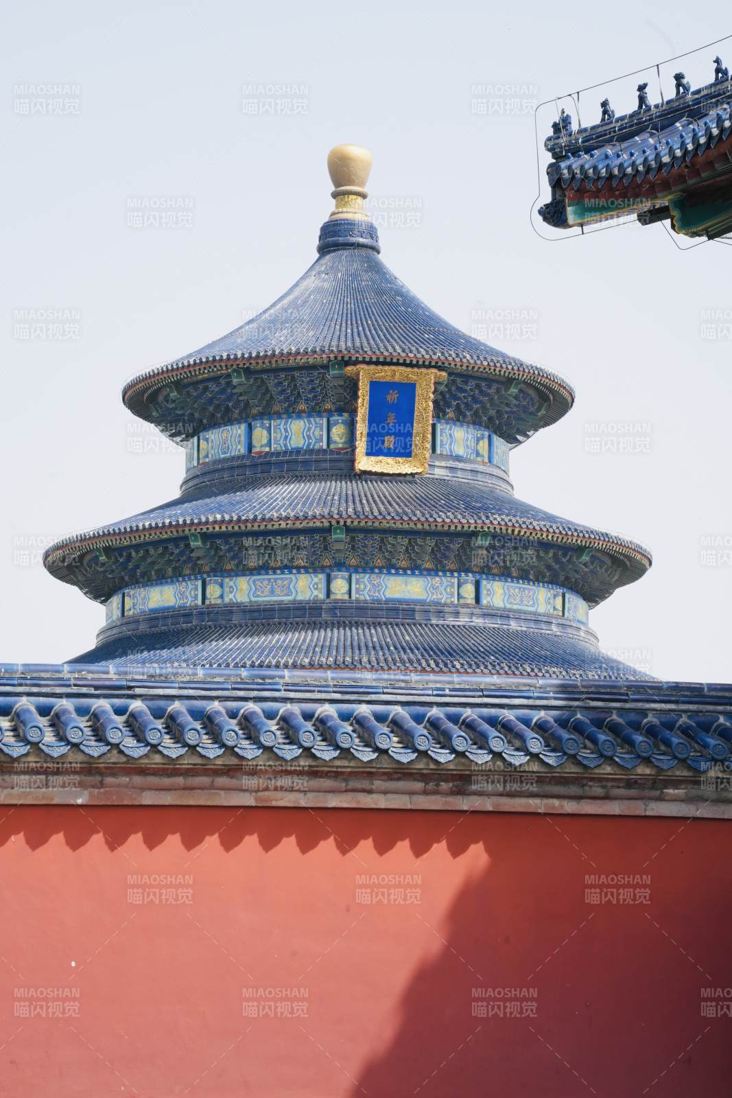 天坛祈年殿屋顶特写图片