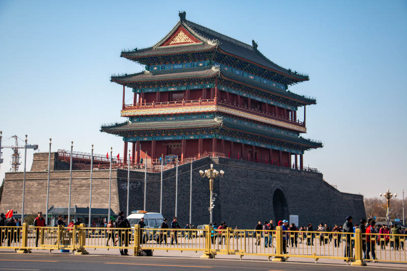 北京正阳门城楼风光图片