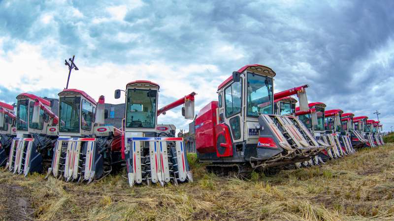 收割机队列待作业图片