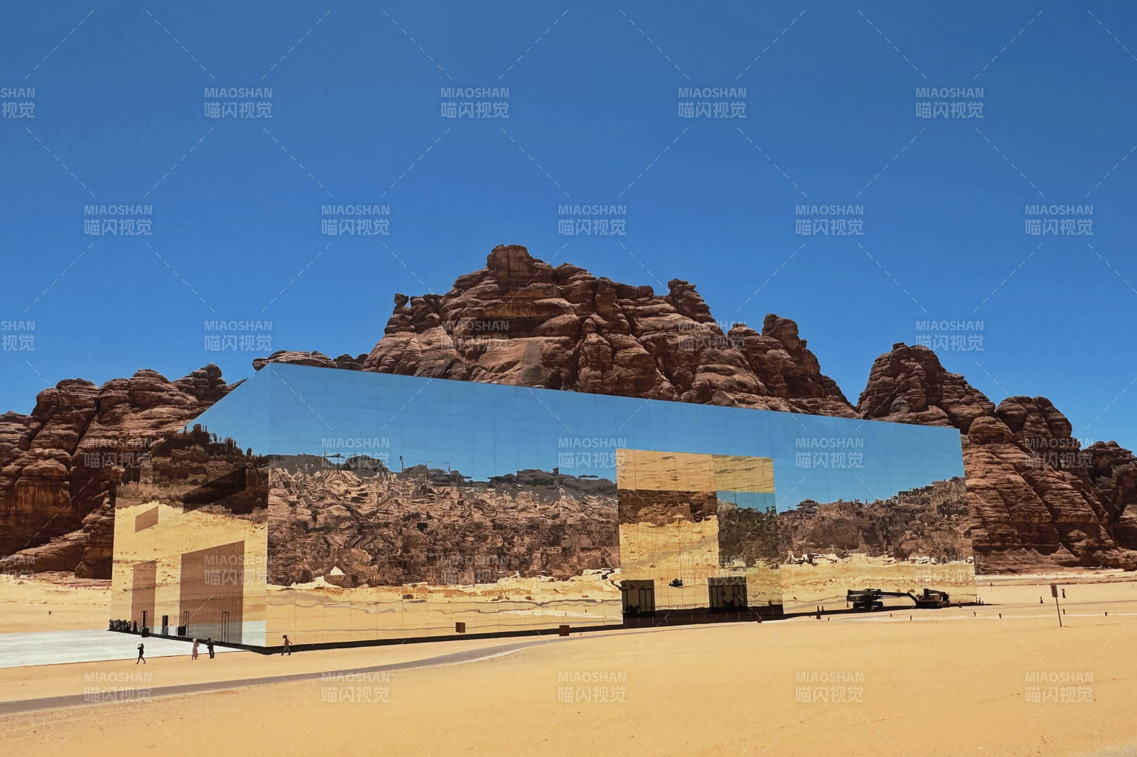 沙漠中的镜面建筑奇观沙特MARAYA音乐图片