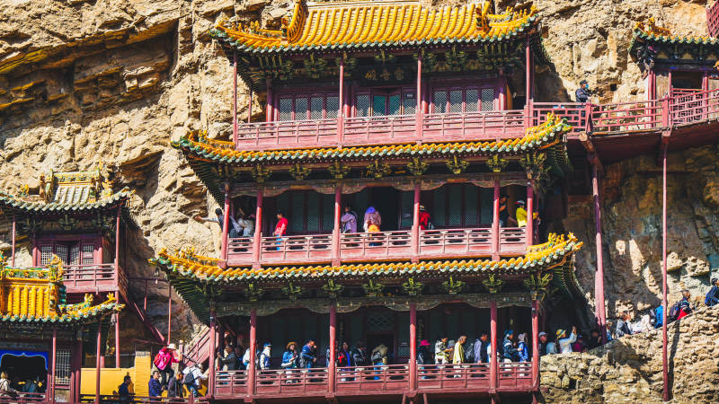  山西大同恒山悬空寺图片