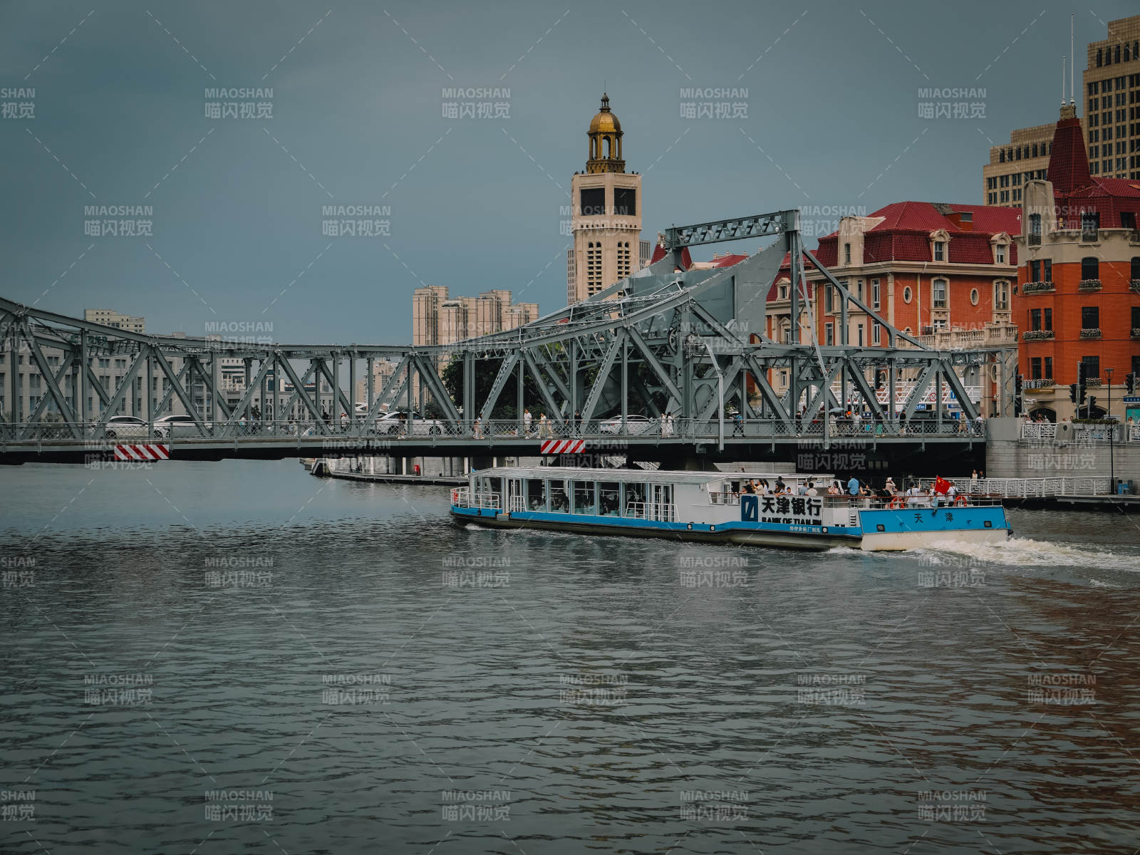 天津海河与解放桥图片