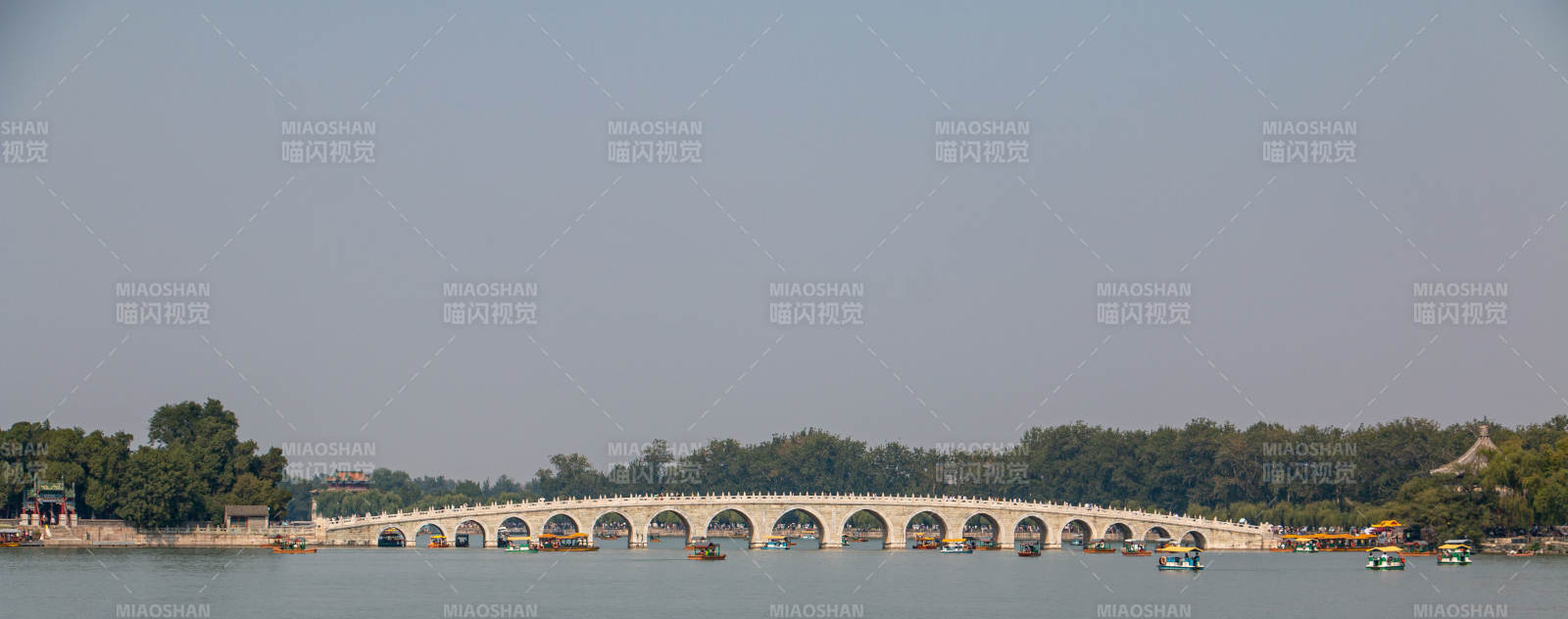 颐和园十七孔桥风光图片