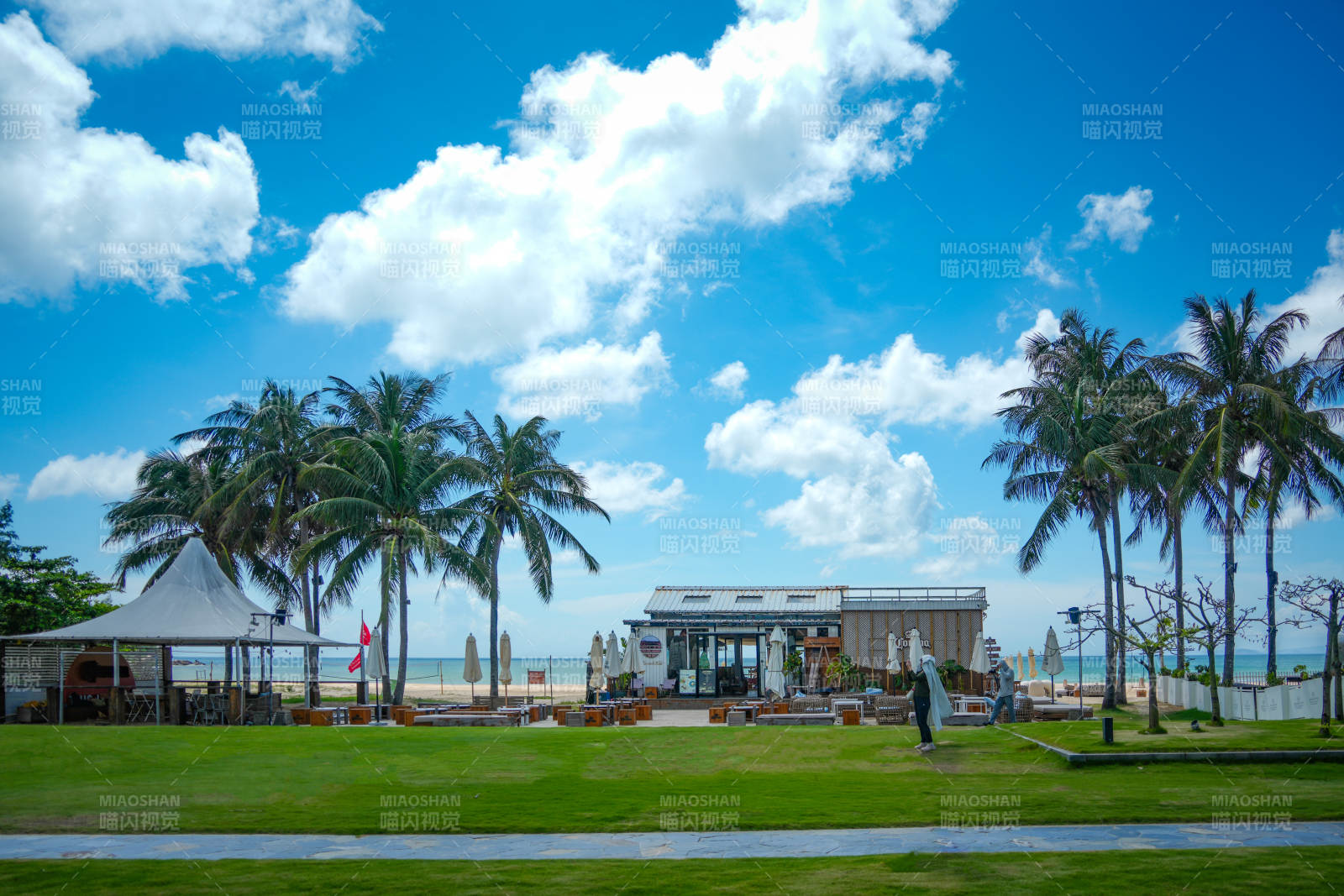 海南海滨公园晴日风光图片