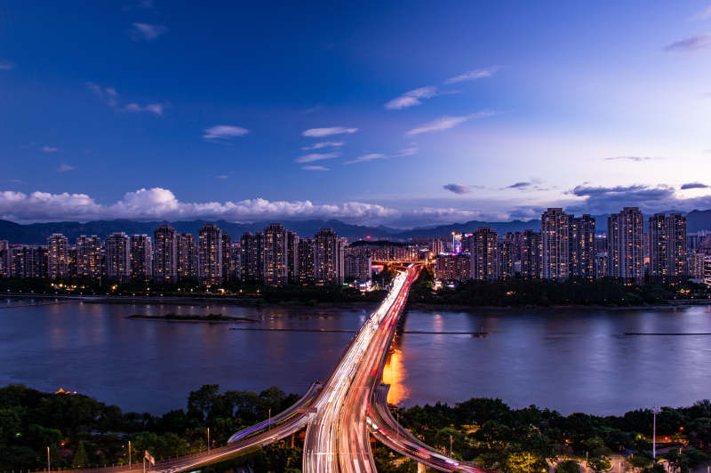 福州尤溪洲大桥夜景图片